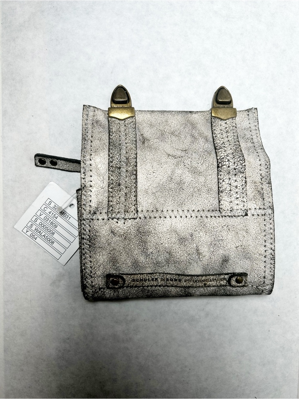 Schuler & Sons Philadelphia Distressed Lamb Leather Clutch for Anthropologie NWT - Picture 6 of 12